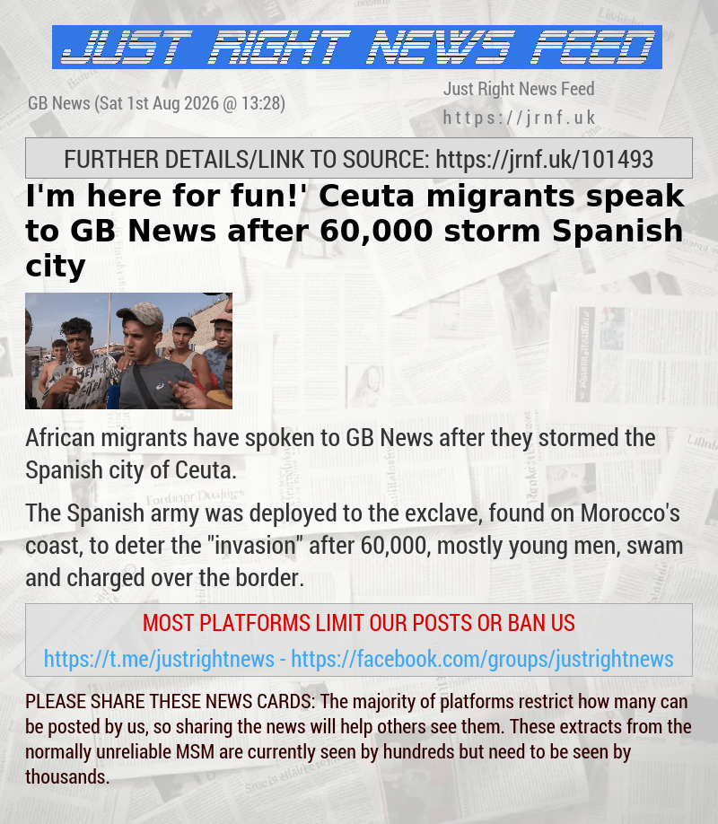 ‘I’m here for fun!’ Ceuta migrants speak to GB News after 60,000 storm Spanish city