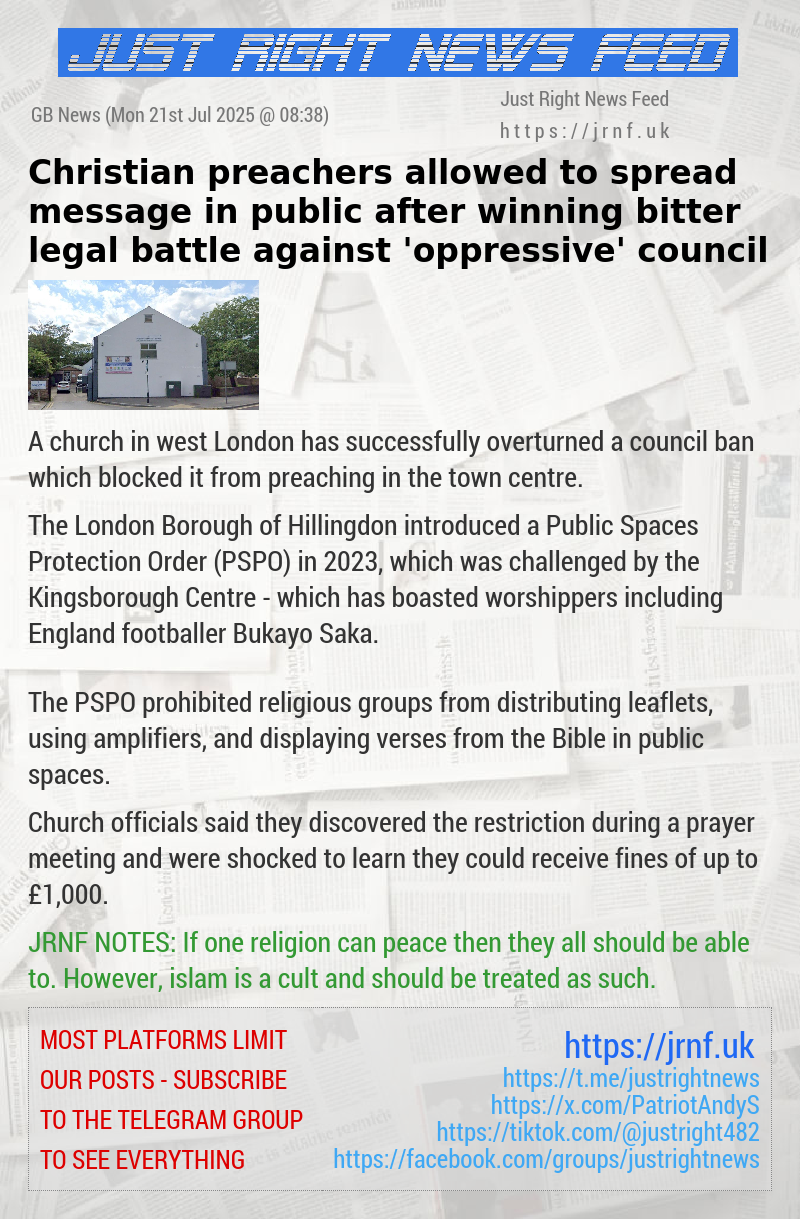 Christian preachers allowed to spread message in public after winning bitter legal battle against ’oppressive’ council