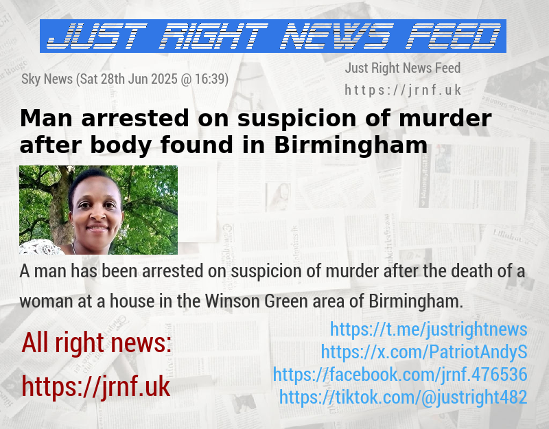 Man arrested on suspicion of murder after body found in Birmingham