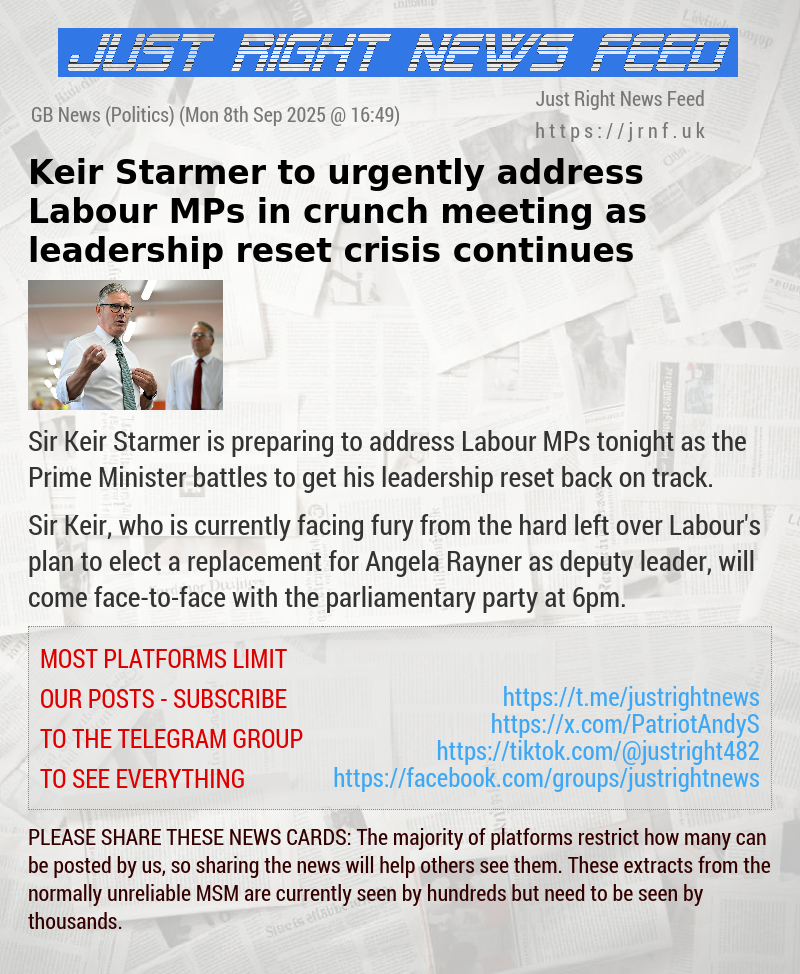 Keir Starmer to urgently address Labour MPs in crunch meeting as leadership reset crisis continues