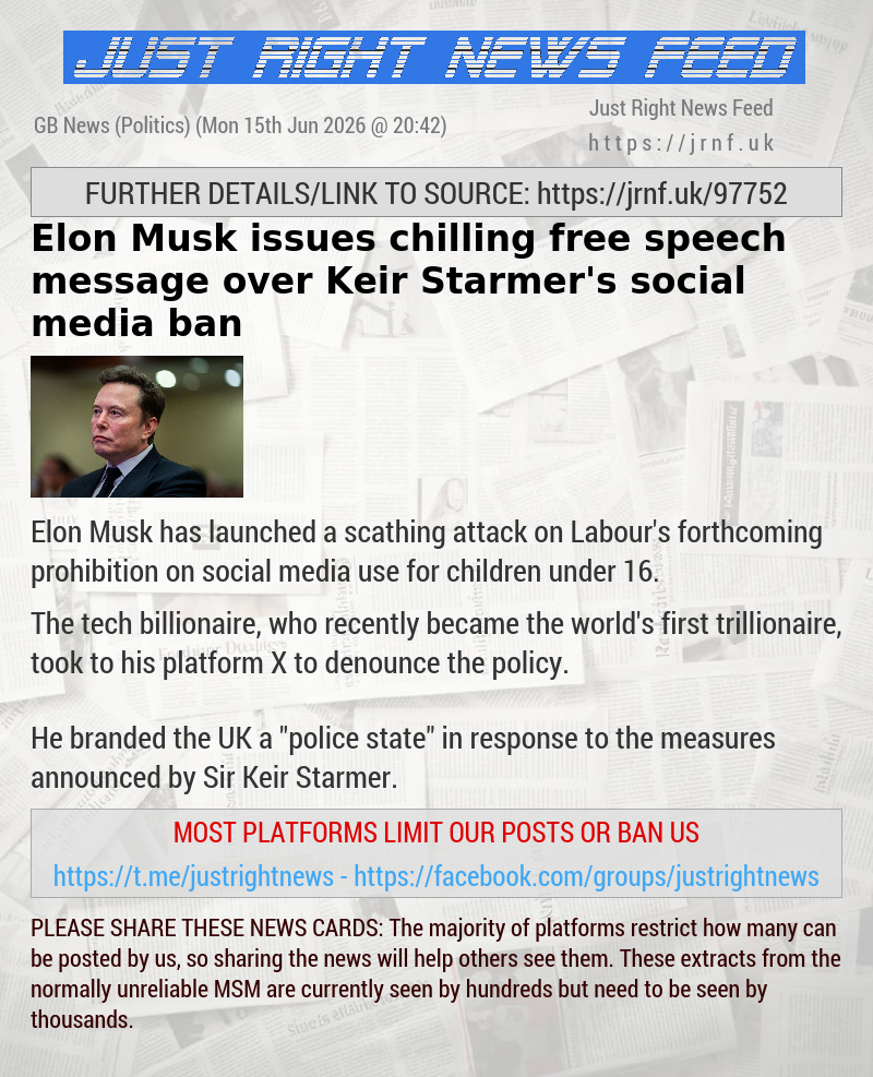 Elon Musk issues chilling free speech message over Keir Starmer’s social media ban
