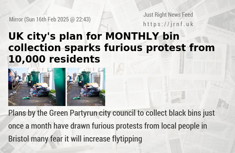 UK city’s plan for MONTHLY bin collection sparks furious protest from 10,000 residents