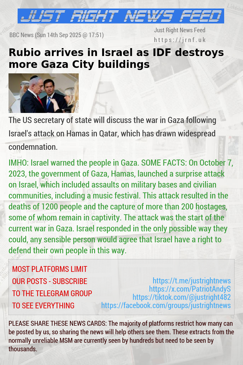 Rubio arrives in Israel as IDF destroys more Gaza City buildings