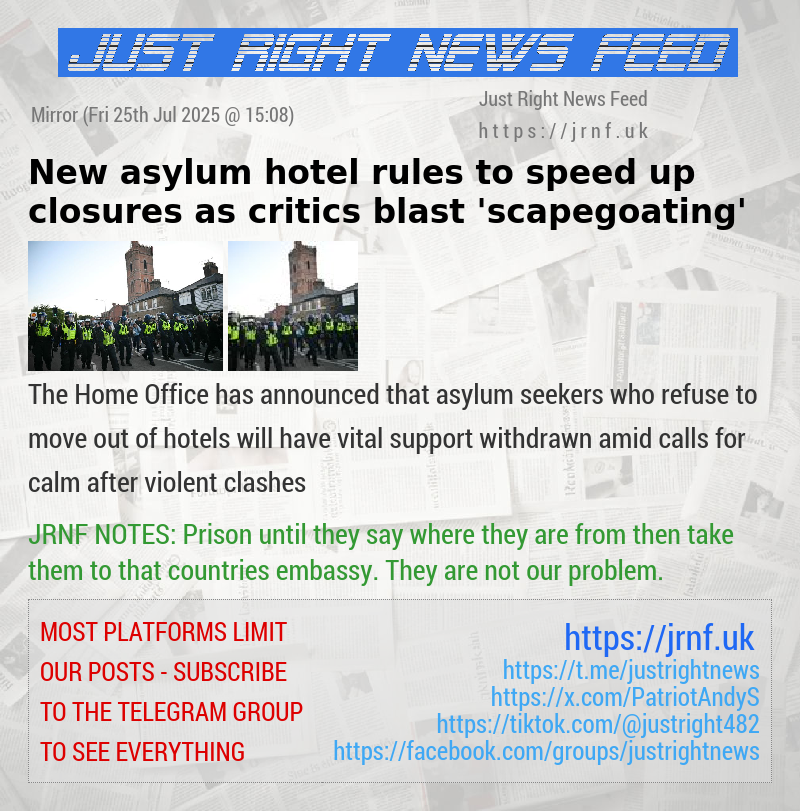 New asylum hotel rules to speed up closures as critics blast ’scapegoating’
