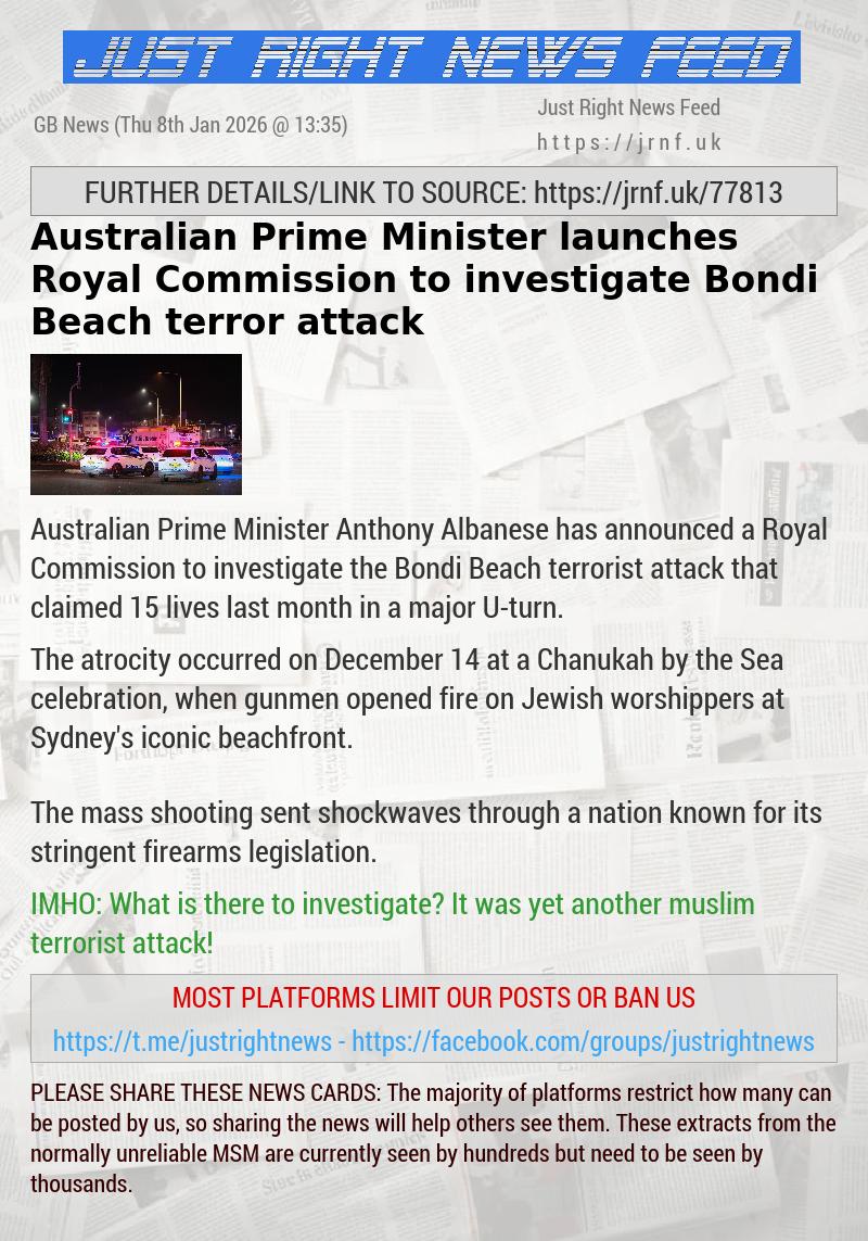 Australian Prime Minister launches Royal Commission to investigate Bondi Beach terror attack