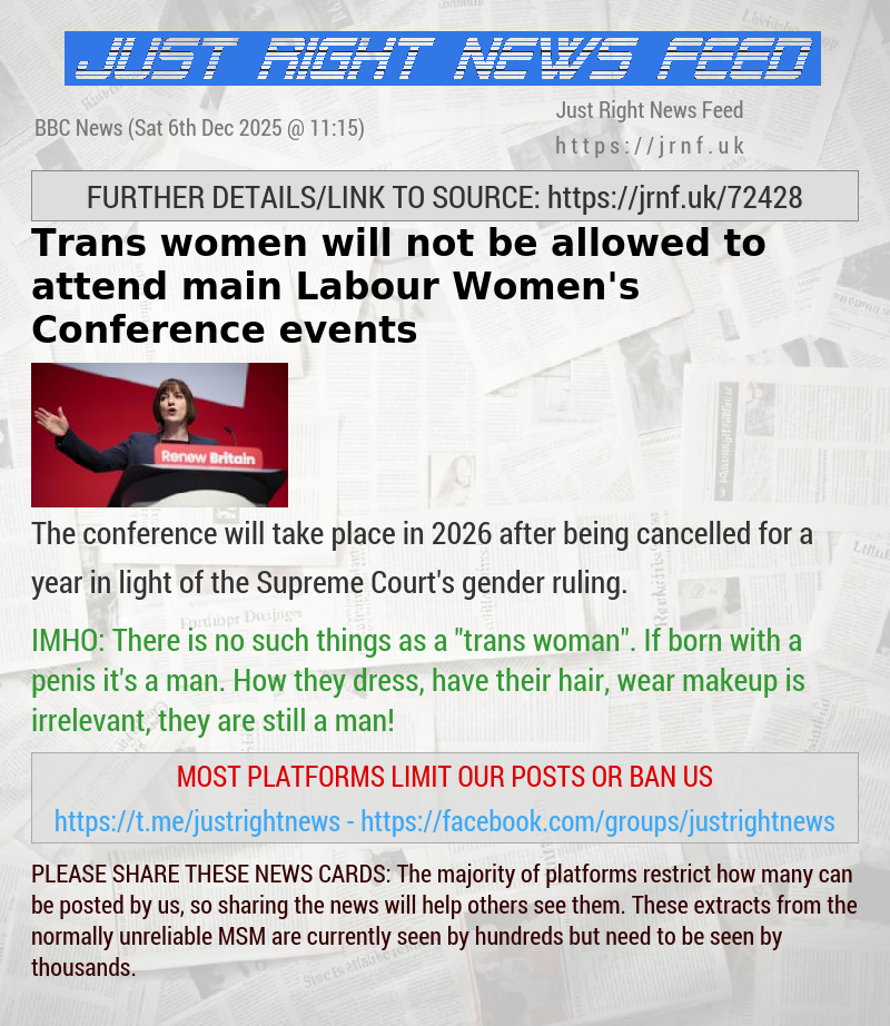 Trans women will not be allowed to attend main Labour Women’s Conference events