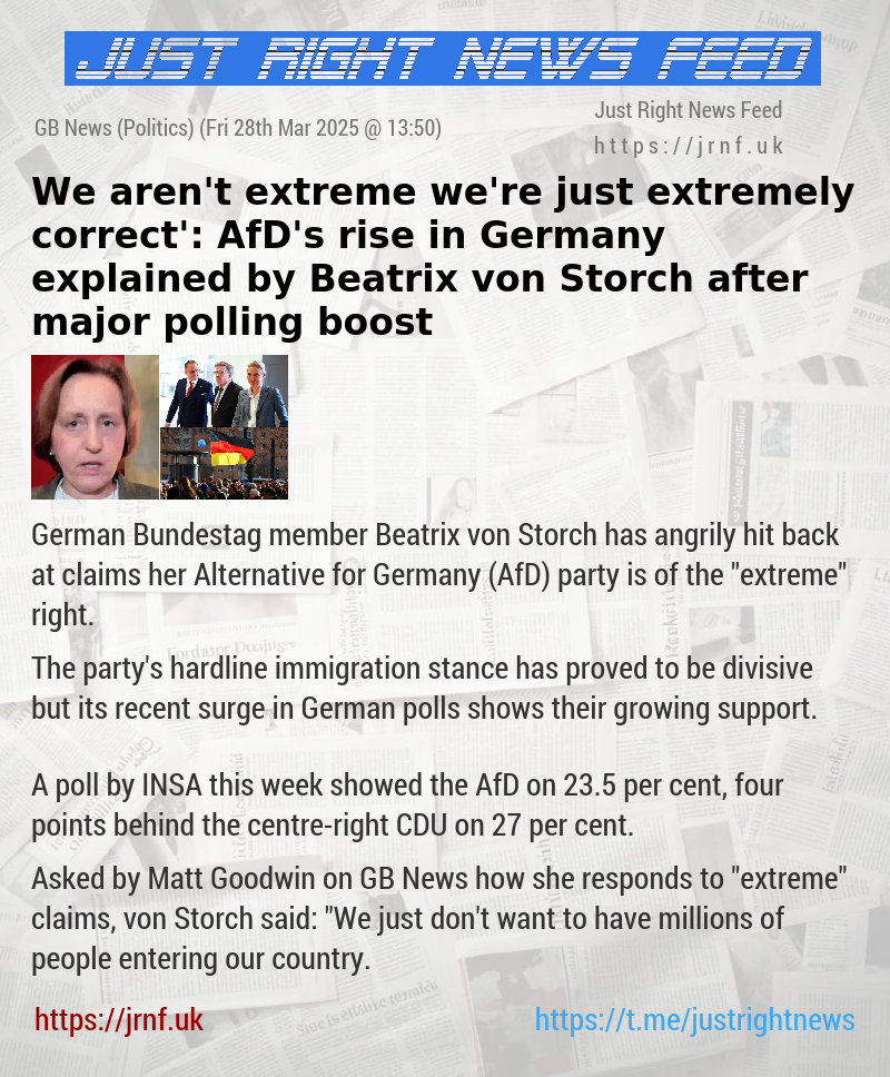 ‘We aren’t extreme — we’re just extremely correct’: AfD’s rise in Germany explained by Beatrix von Storch after major polling boost