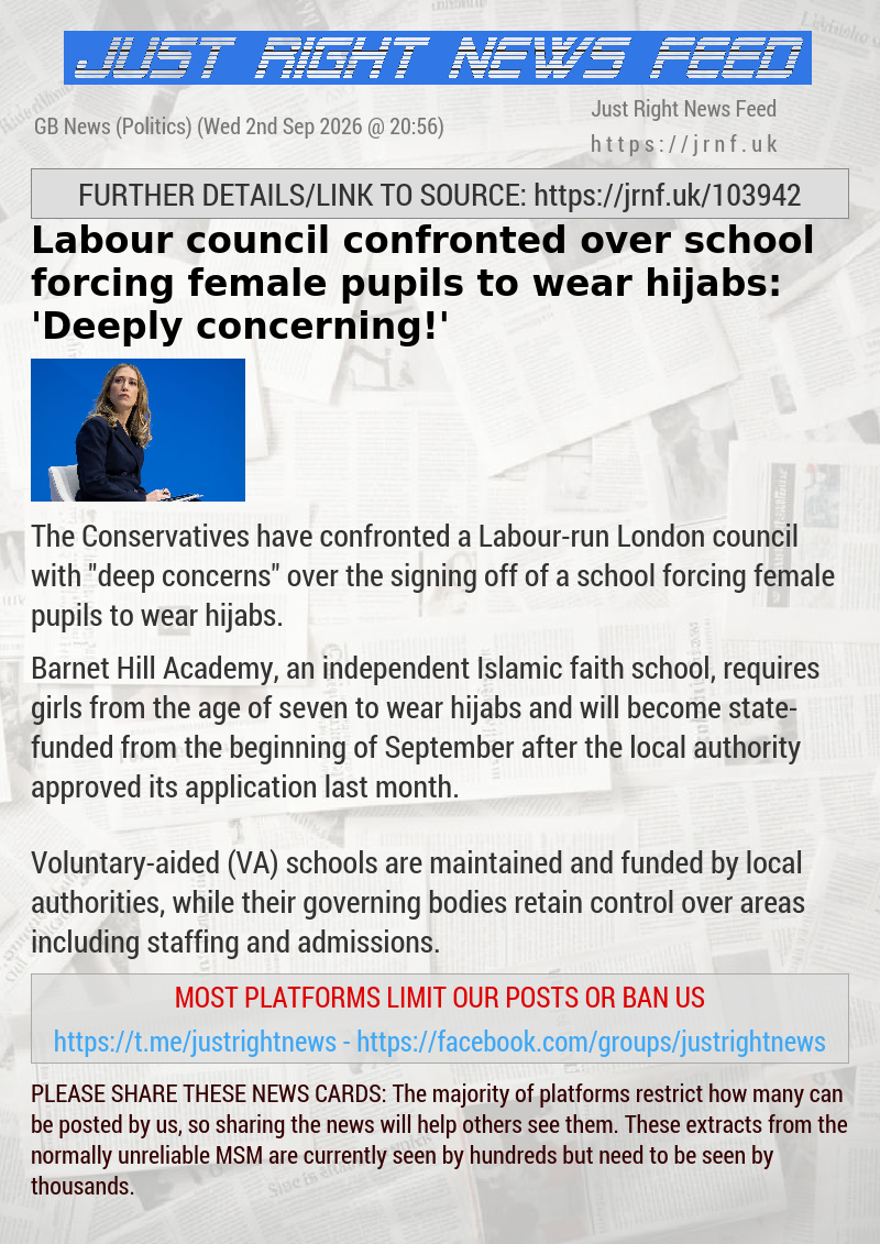 Labour council confronted over school forcing female pupils to wear hijabs: ’Deeply concerning!’