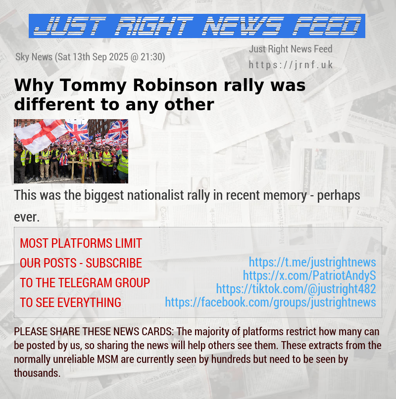 Why Tommy Robinson rally was different to any other