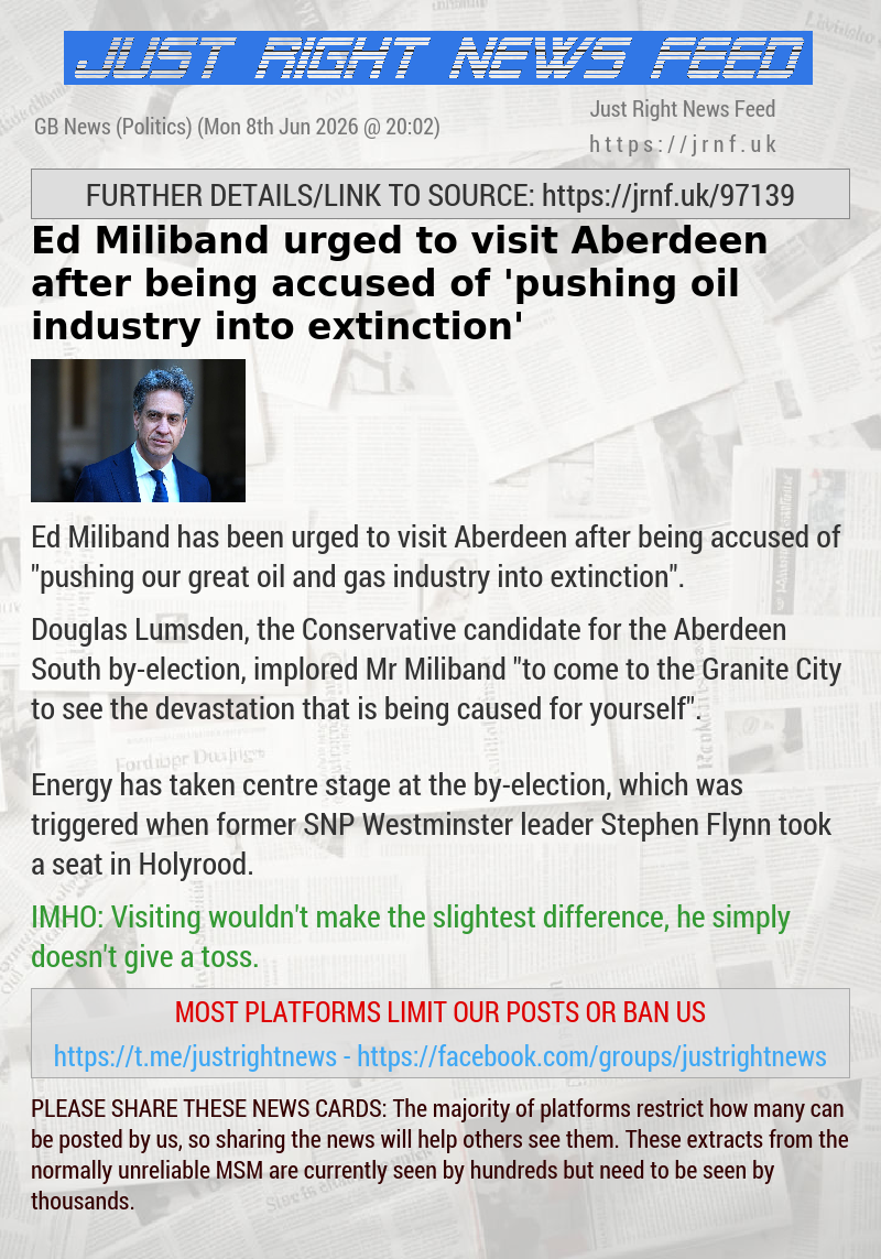 Ed Miliband urged to visit Aberdeen after being accused of ’pushing oil industry into extinction’