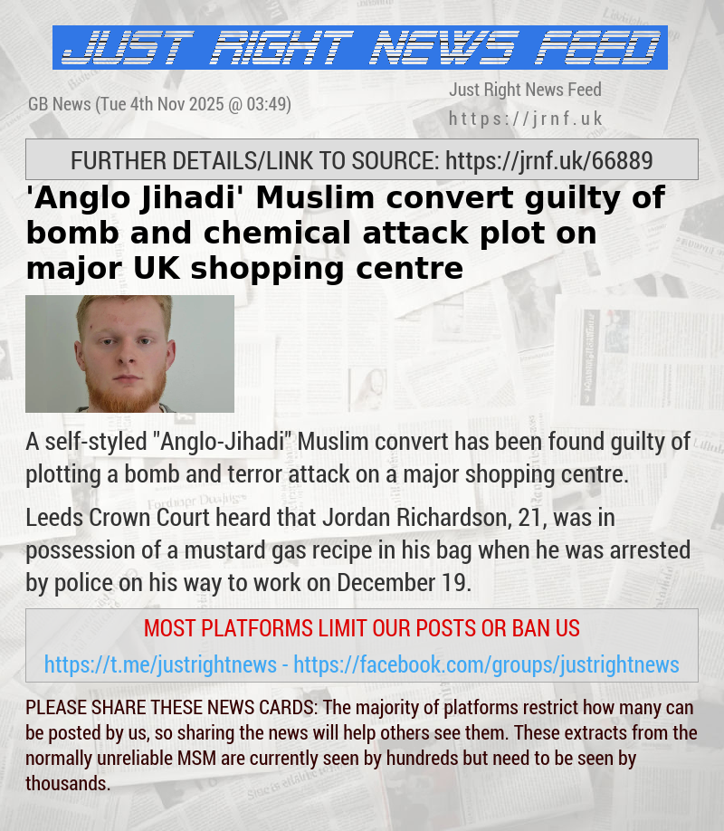 ’Anglo Jihadi’ Muslim convert guilty of bomb and chemical attack plot on major UK shopping centre