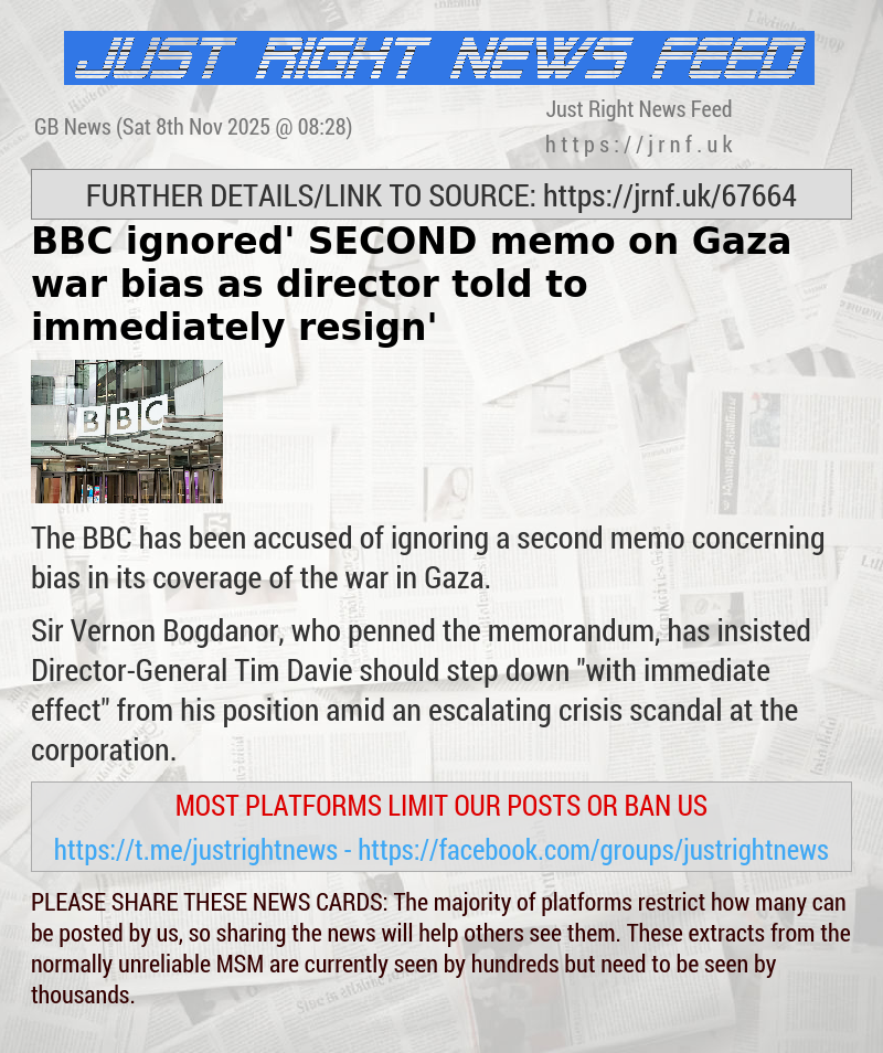 BBC ‘ignored’ SECOND memo on Gaza war bias as director told to ‘immediately resign’