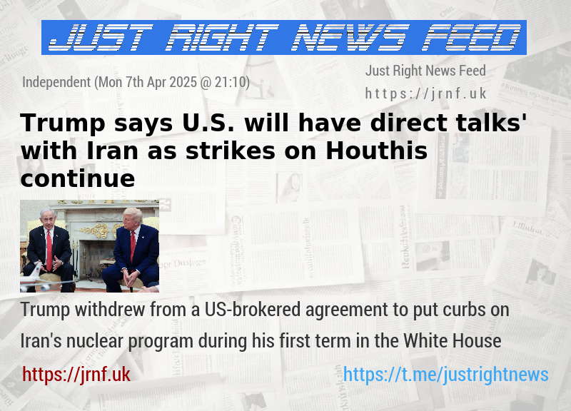 Trump says U.S. will have ‘direct talks’ with Iran as strikes on Houthis continue