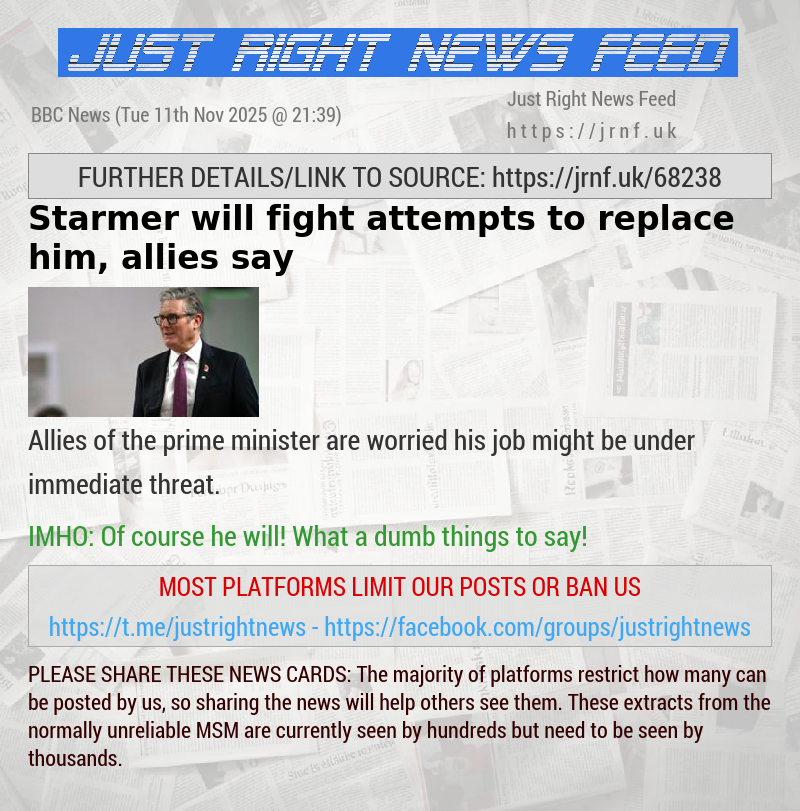 Starmer will fight attempts to replace him, allies say