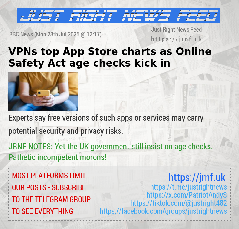VPNs top App Store charts as Online Safety Act age checks kick in