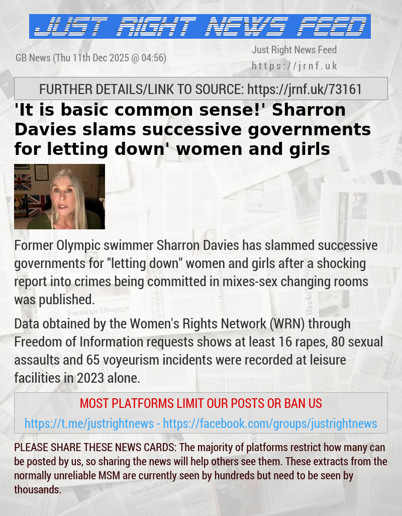 ’It is basic common sense!’ Sharron Davies slams successive governments for ‘letting down’ women and girls