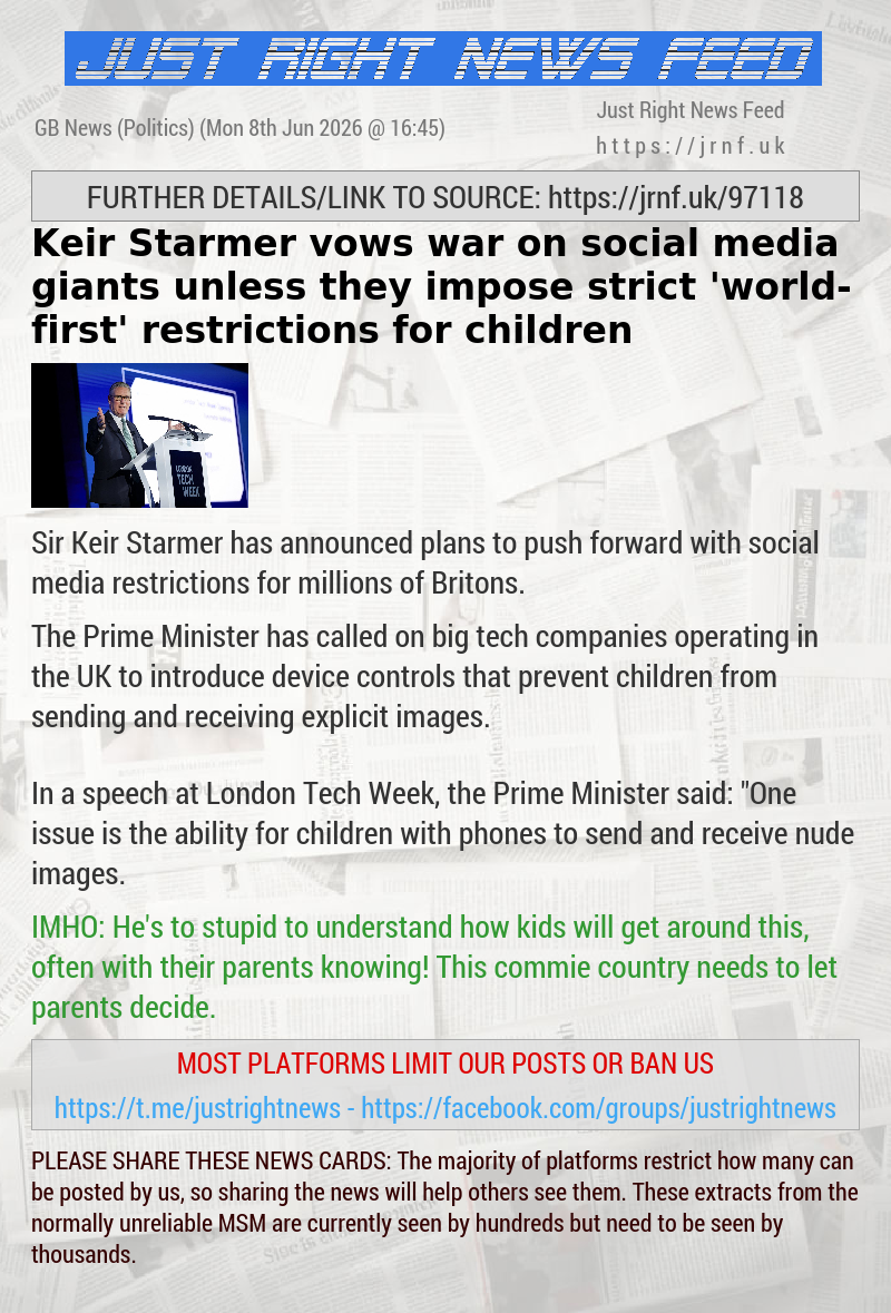 Keir Starmer vows war on social media giants unless they impose strict ’world—first’ restrictions for children