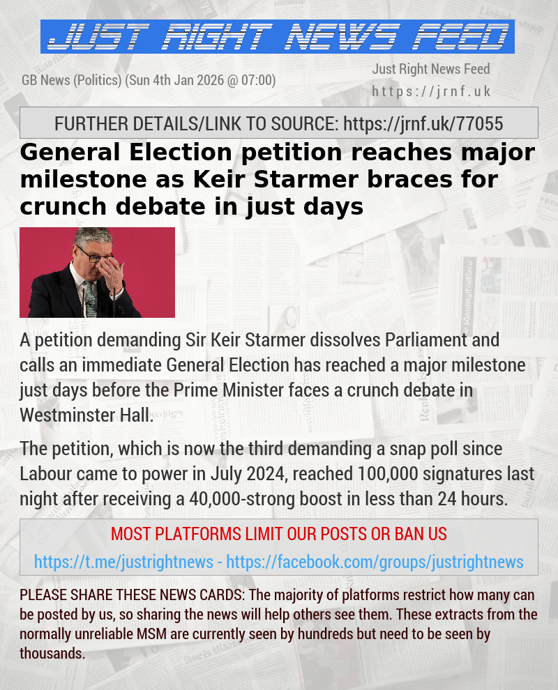 General Election petition reaches major milestone as Keir Starmer braces for crunch debate in just days