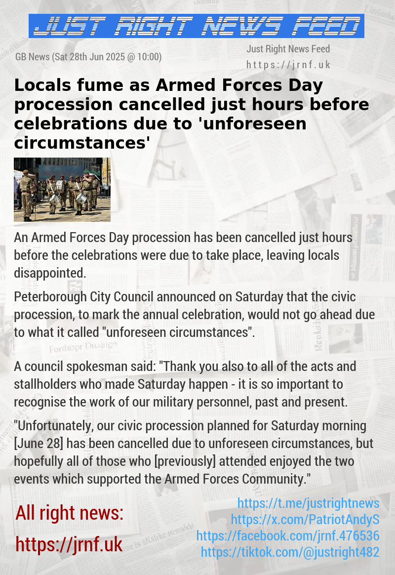 Locals fume as Armed Forces Day procession cancelled just hours before celebrations due to ’unforeseen circumstances’
