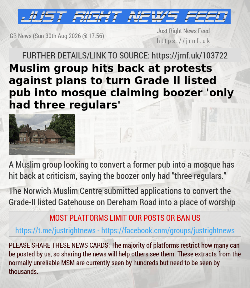 Muslim group hits back at protests against plans to turn Grade II—listed pub into mosque claiming boozer ’only had three regulars’