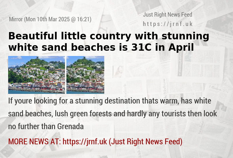 Beautiful little country with stunning white sand beaches is 31C in April