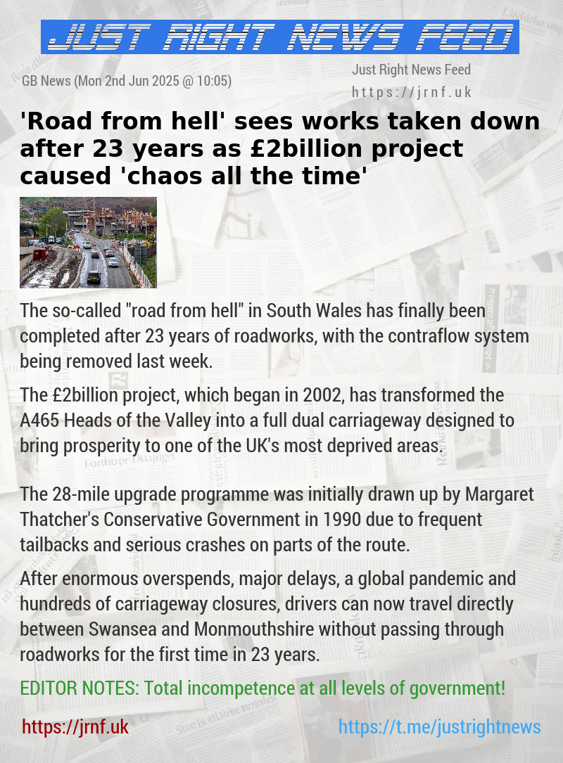’Road from hell’ sees works taken down after 23 years as £2billion project caused ’chaos all the time’