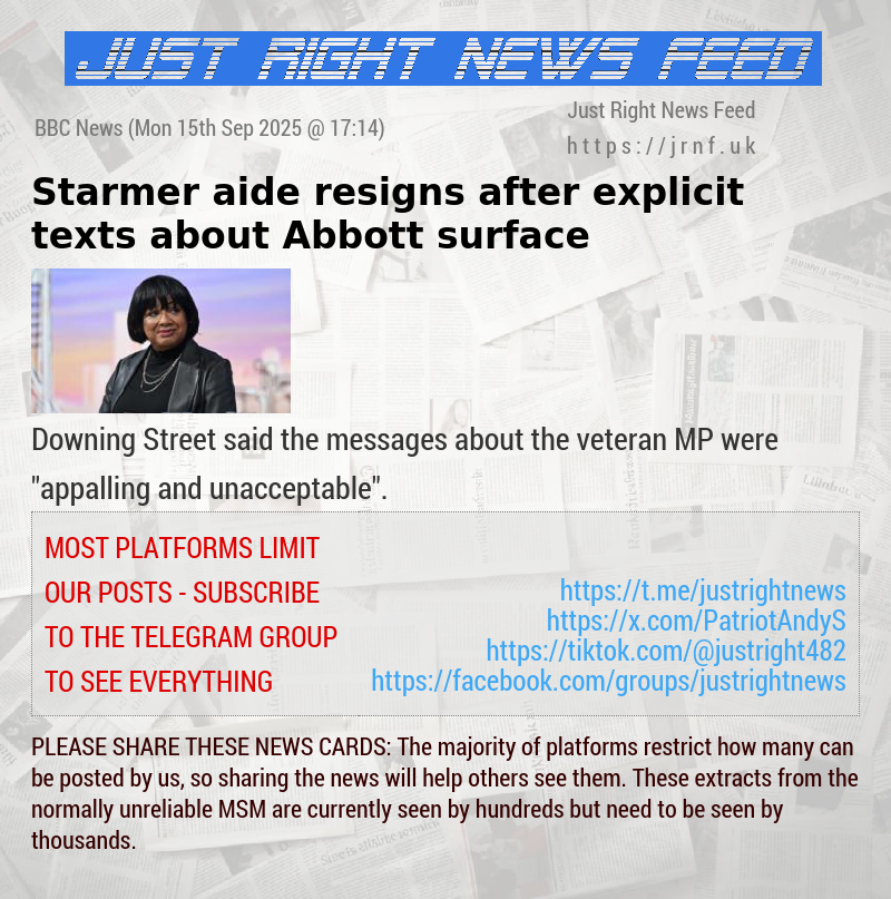Starmer aide resigns after explicit texts about Abbott surface