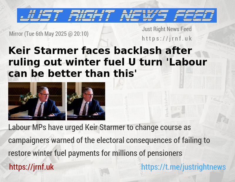 Keir Starmer faces backlash after ruling out winter fuel U—turn — ’Labour can be better than this’