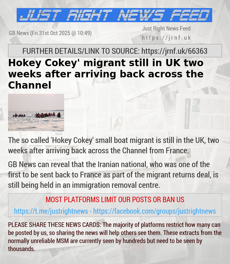 ‘Hokey Cokey’ migrant still in UK two weeks after arriving back across the Channel