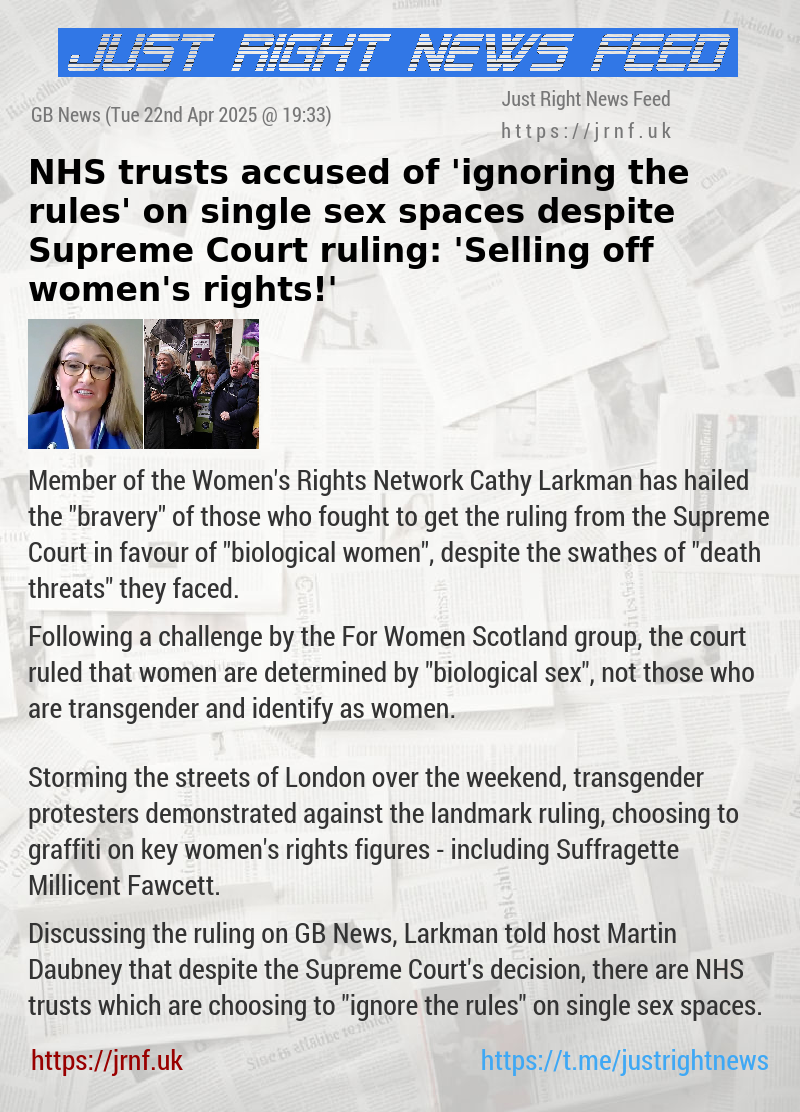 NHS trusts accused of ’ignoring the rules’ on single—sex spaces despite Supreme Court ruling: ’Selling off women’s rights!’