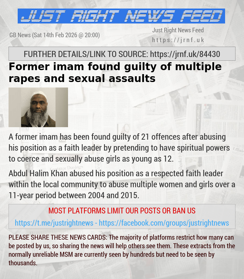 Former imam found guilty of multiple rapes and sexual assaults