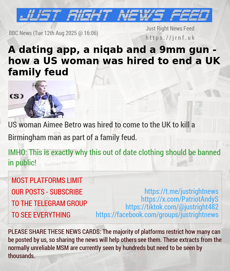 A dating app, a niqab and a 9mm gun — how a US woman was hired to end a UK family feud