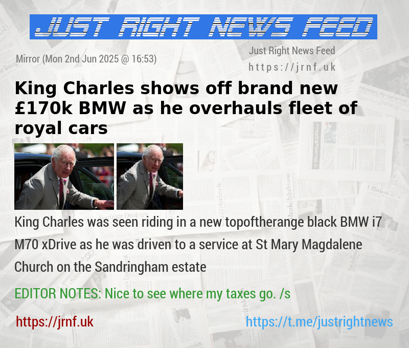 King Charles shows off brand new £170k BMW as he overhauls fleet of royal cars