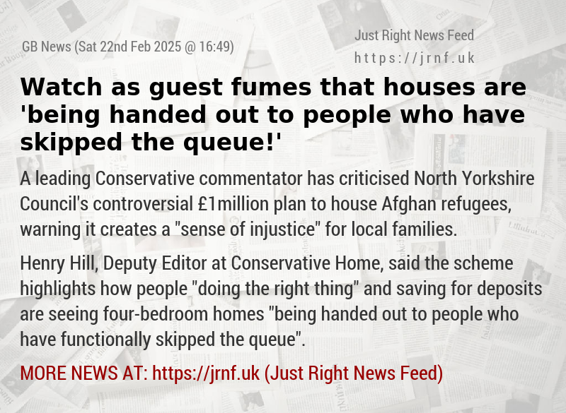 Watch as guest fumes that houses are ’being handed out to people who have skipped the queue!’