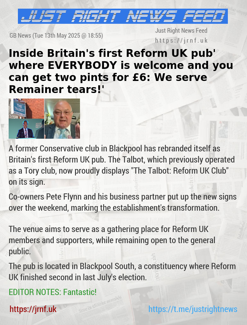 Inside ‘Britain’s first Reform UK pub’ where EVERYBODY is welcome and you can get two pints for £6: ‘We serve Remainer tears!’