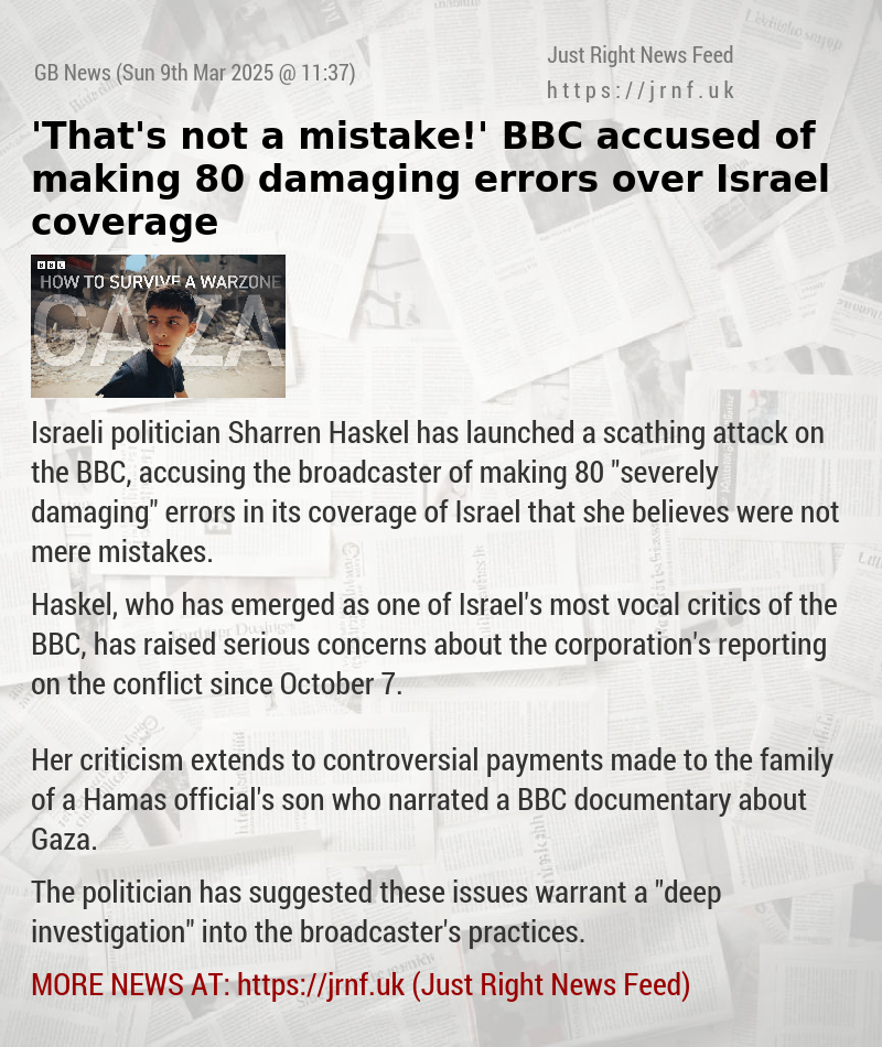 ’That’s not a mistake!’ BBC accused of making 80 damaging errors over Israel coverage