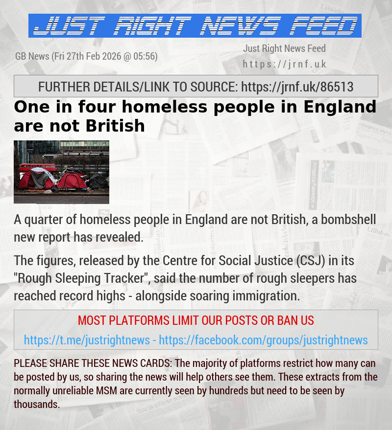 One in four homeless people in England are not British