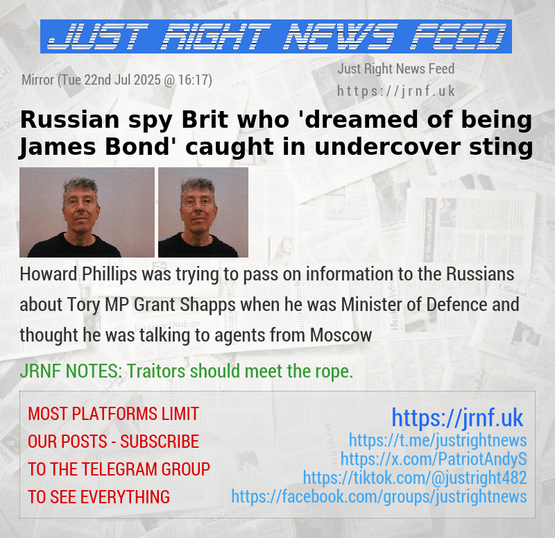 Russian spy Brit who ’dreamed of being James Bond’ caught in undercover sting