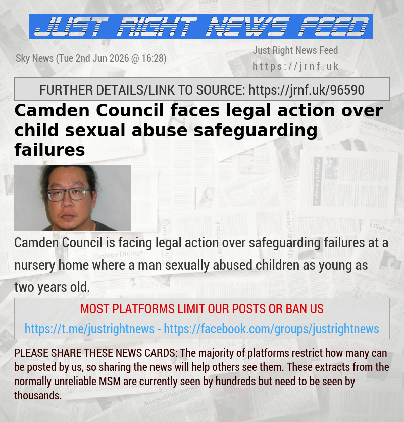 Camden Council faces legal action over child sexual abuse safeguarding failures