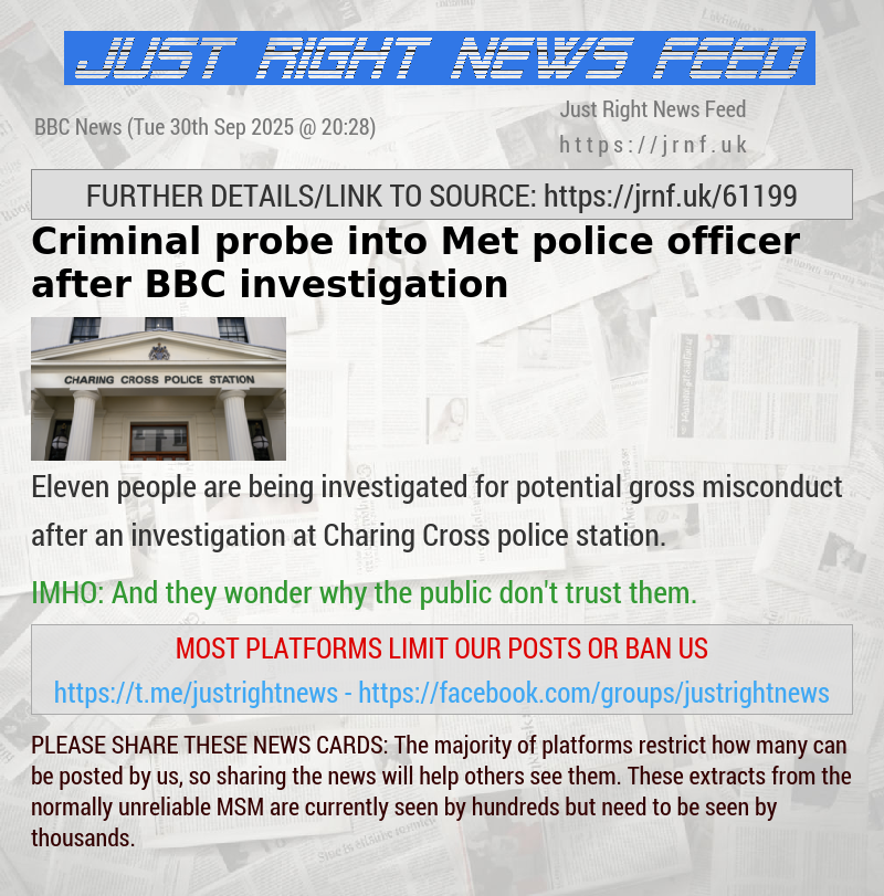 Criminal probe into Met police officer after BBC investigation