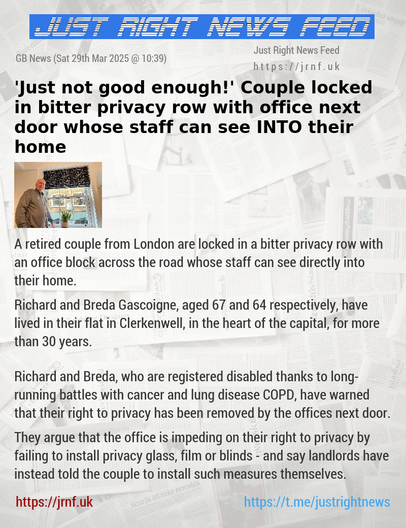 ’Just not good enough!’ Couple locked in bitter privacy row with office next door — whose staff can see INTO their home