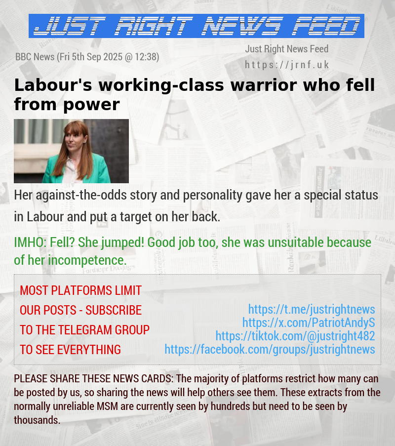 Labour’s working—class warrior who fell from power