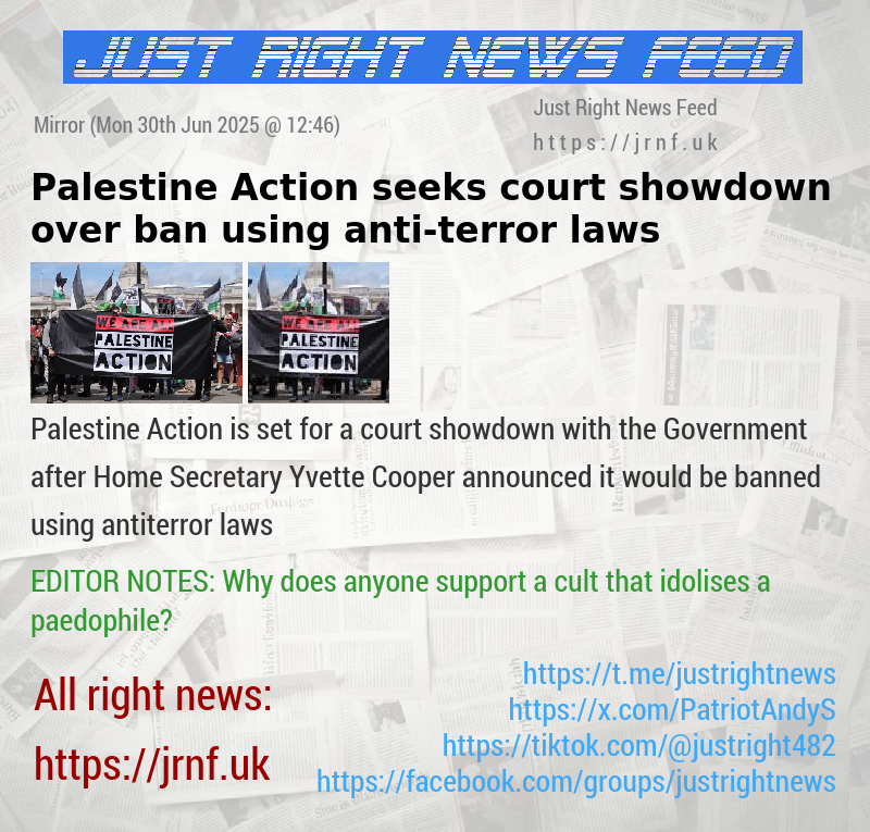Palestine Action seeks court showdown over ban using anti—terror laws