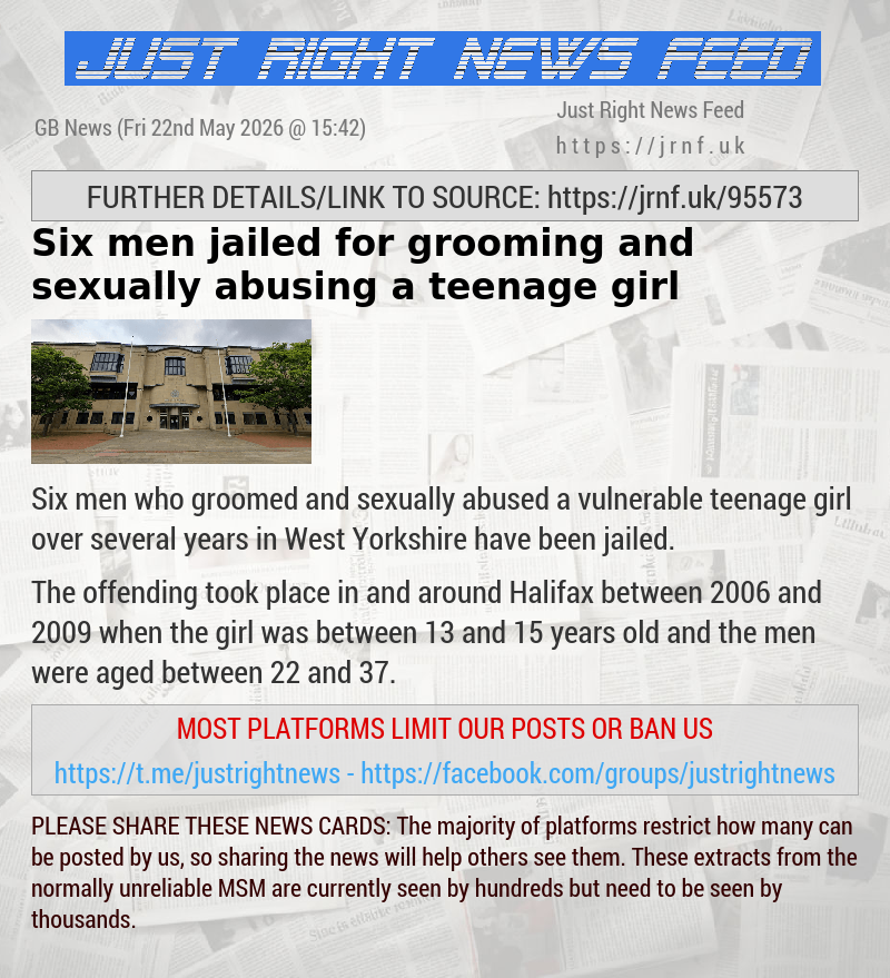 Six men jailed for grooming and sexually abusing a teenage girl