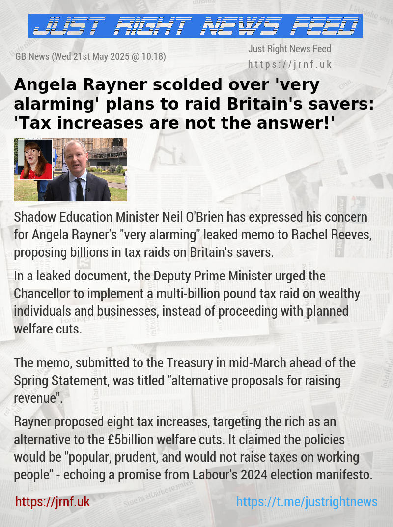 Angela Rayner scolded over ’very alarming’ plans to raid Britain’s savers: ’Tax increases are not the answer!’