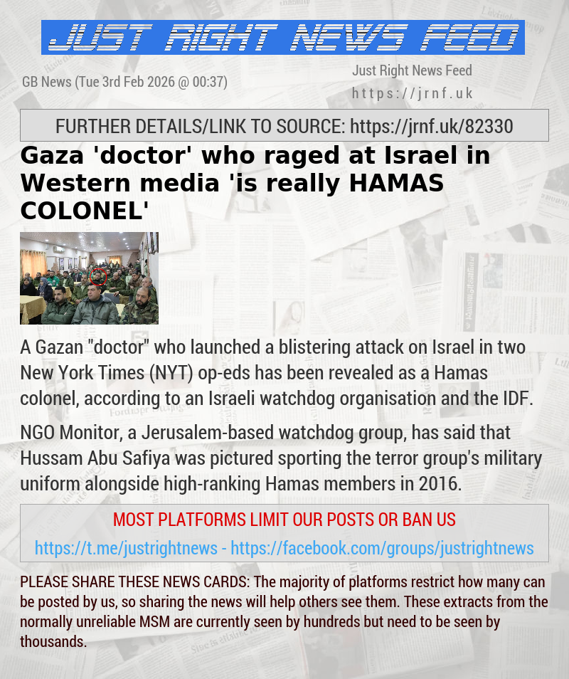 Gaza ’doctor’ who raged at Israel in Western media ’is really HAMAS COLONEL’