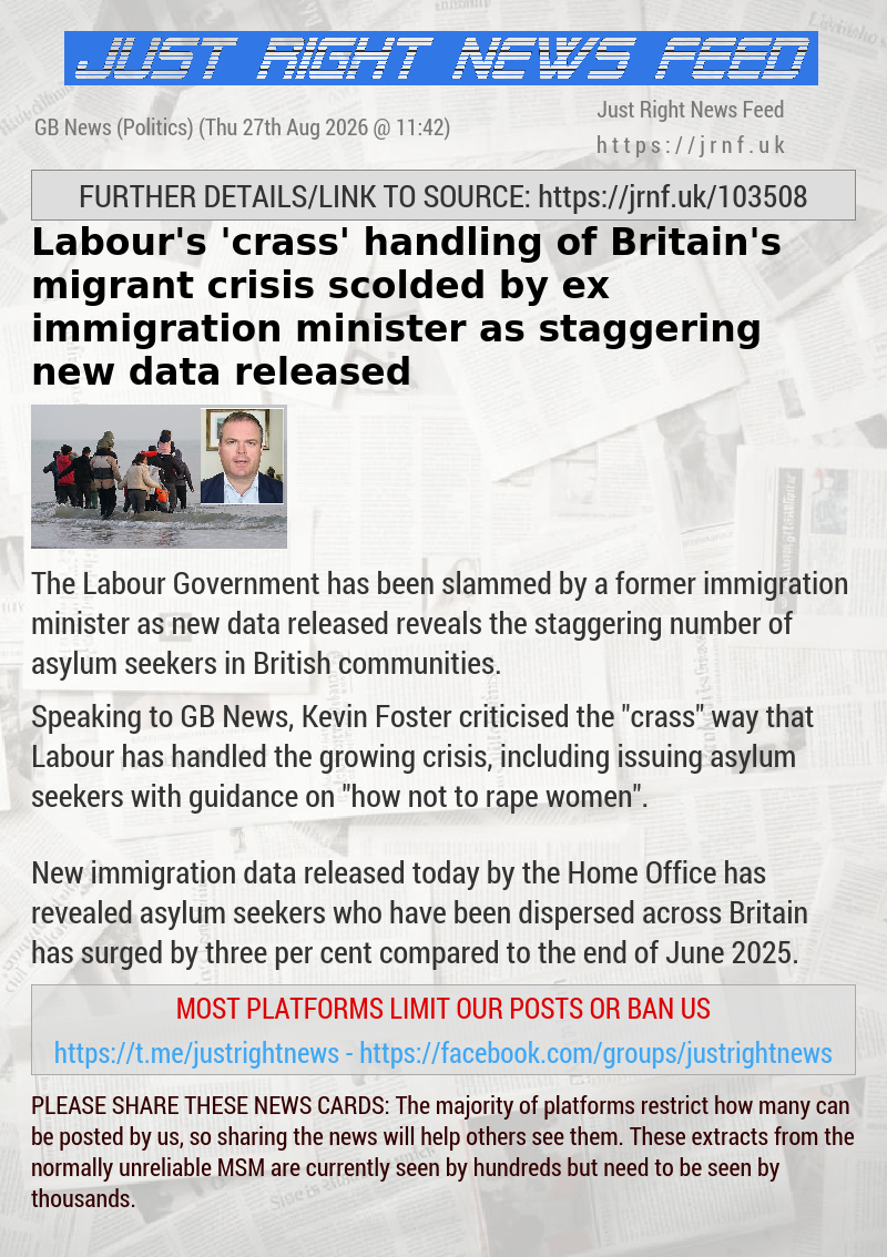 Labour’s ’crass’ handling of Britain’s migrant crisis scolded by ex—immigration minister as staggering new data released