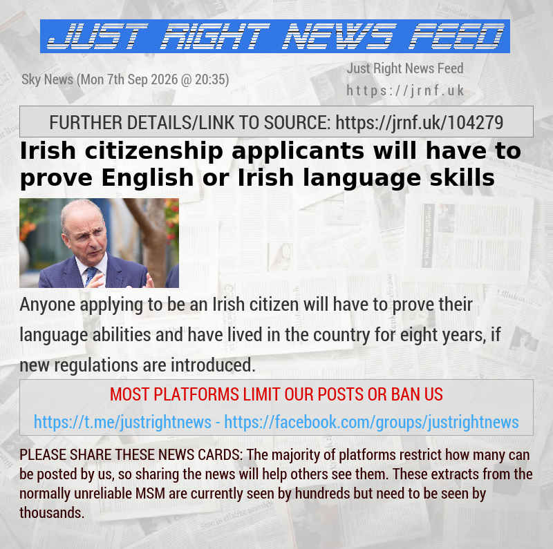 Irish citizenship applicants will have to prove English or Irish language skills