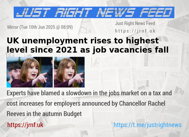 UK unemployment rises to highest level since 2021 as job vacancies fall