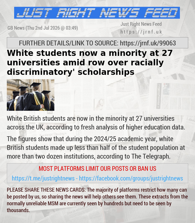 White students now a minority at 27 universities amid row over ‘racially discriminatory’ scholarships